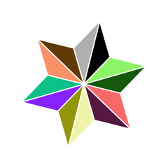 abstract colorful star shape