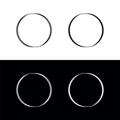 Circle vector logo template design . Circle logo silhouette