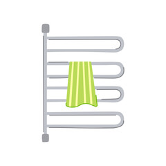 electric heater towel cartoon. bathroom radiator, wall house electric heater towel sign. isolated symbol vector illustration