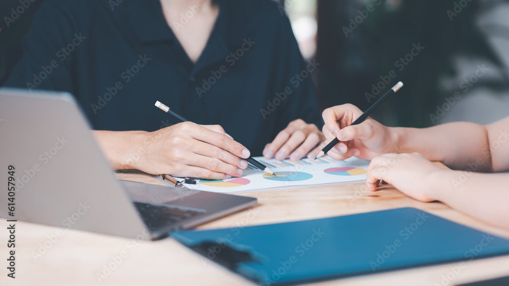 Aufkleber statistical analyst using calculator to calculate and read reports , graphs and charts, business statistics ,Analysis and improvement of corporate strategy ,manage financial and marketing documents