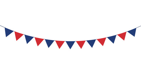 United States of America flag vector element for United States of America national holiday on transparent background