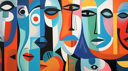 Abstract Portrayal of Diverse Personalities