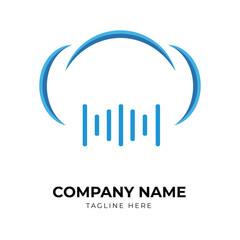 Professional cloud logo design template