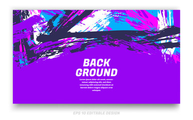 Abstract landscape background cover design with brush strokes concept. Design element for posters, magazines, book covers, brochure template, flyer, presentation.