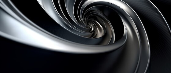 Modern metal spiral. Metal texture. Generative AI