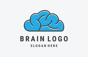 Brain logo template, abstract logos for creative innovation. 