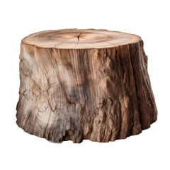 tree trunk isolated on transparent background cutout