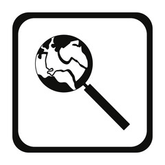 Browser, play, search icon