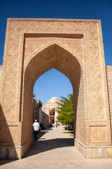 a walking in path in a bukhara building