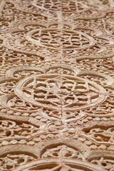 flower patterns carving in a uzbekistan