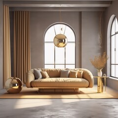 Fototapeta premium Luxury Sofa with Nordic style carpet room interior