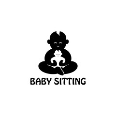 MODERN BABY SITTING VECTOR LOGO 