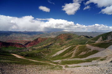 The mountainous terrain of the northwestern part of the Northeastern Transverse Mountain Range in...