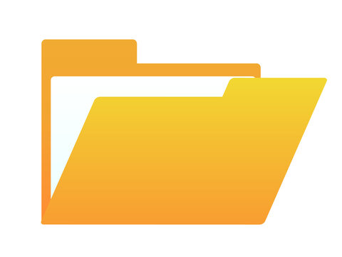 Illustration of a simple folder icon