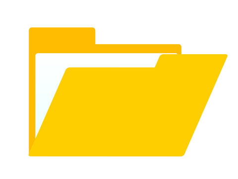 Illustration of a simple folder icon