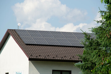 Installing a Solar Cell on a Roof.