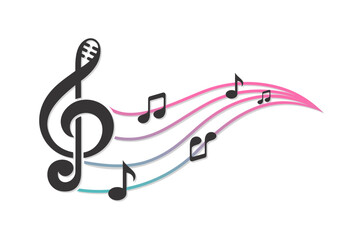 music logo .tone with microphone logo inspiration. vector illustration.