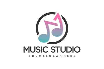 icon music logo design element ,note music icon