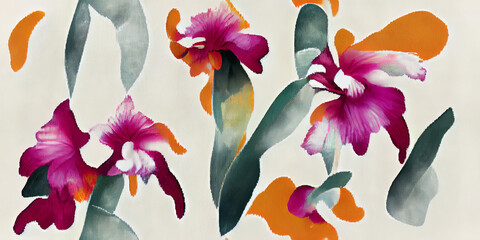 seamless pattern with flowers