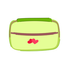 fashion cosmetic pouch cartoon. bag makeup, beauty case fashion cosmetic pouch sign. isolated symbol vector illustration