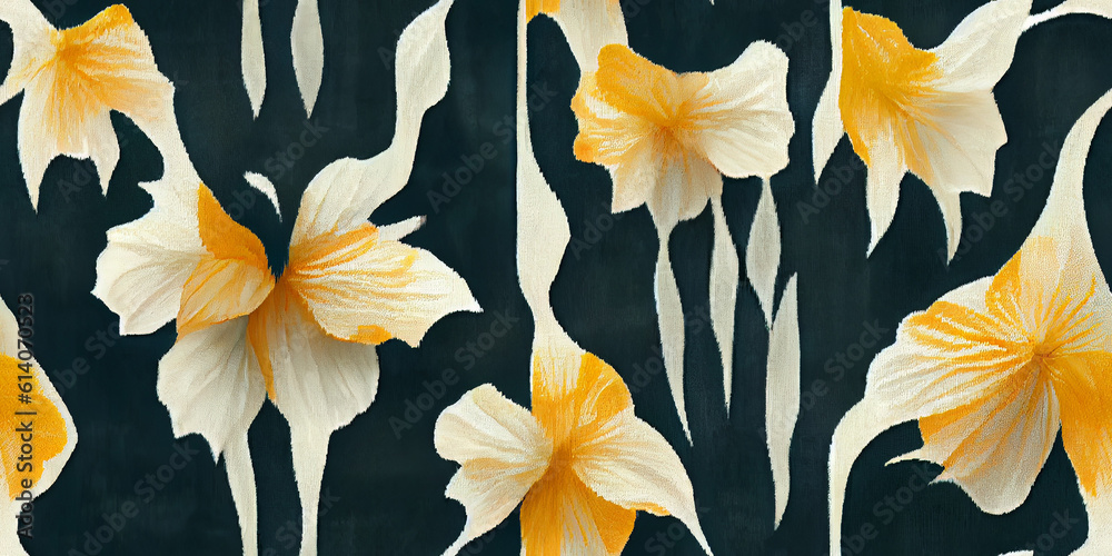 Wall mural seamless pattern with flowers