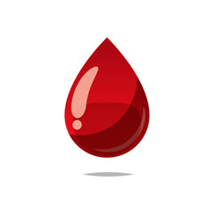 Obraz premium Blood drop vector isolated on white background.