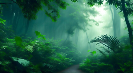 Fototapeta premium tropical forest in the morning