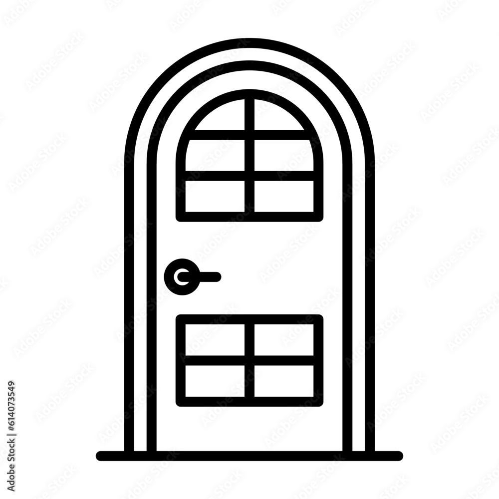 Poster Door Icon Design Vector template Illustration