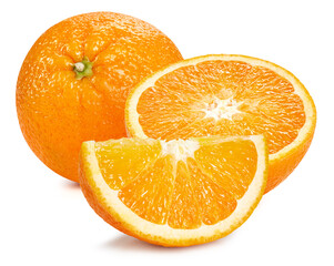 Orange fruits isolated Clipping Path