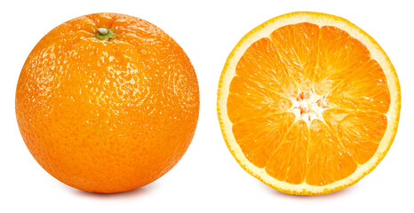 Orange fruits isolated Clipping Path