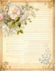 Shabby Chic blank faded paper