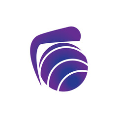 3d abstract circle logo design.