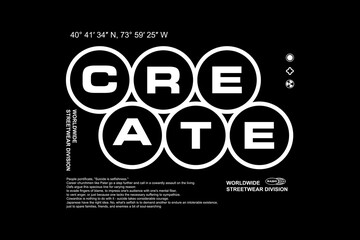 Modern streetwear graphic design t-shirt print design template