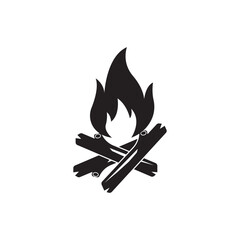 Bonfire icon logo vector,illustration design template.
