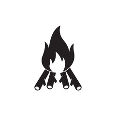 Bonfire icon logo vector,illustration design template.