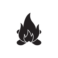 Bonfire icon logo vector,illustration design template.