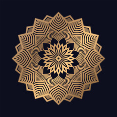 Beautiful Islamic pattern golden color mandala design vector template