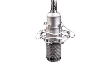 studio microphone isolated on transparent background