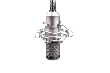 studio microphone isolated on transparent background