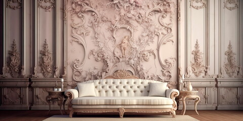 realm of sophistication and grandeur with a cream-colored backdrop Generative AI