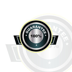 Fototapeta na wymiar gurantee 100 oercent satisfaction label