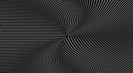 Wavy halftone dots pattern texture background. Vector illustration
