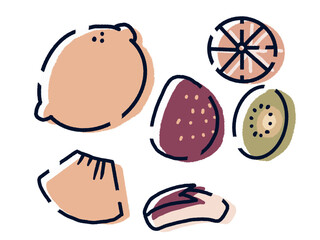 フルーツシンプルイラスト