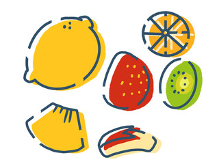 フルーツシンプルイラスト