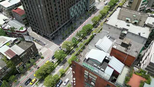 Aerial photography in Taipei city.