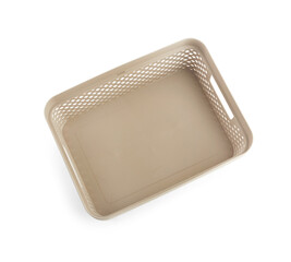 Plastic basket isolated on white background