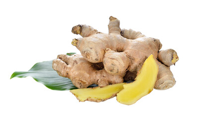 ginger with leaf on transparent png