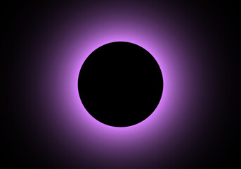 Eclipse lunar morado. Anillo morado degradado