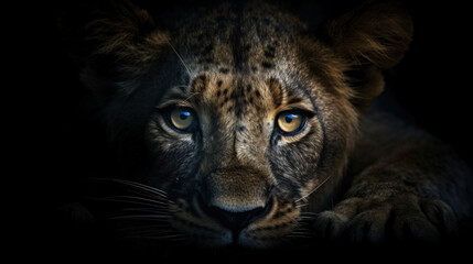close up portrait of a leopard