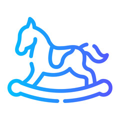rocking horse Line Gradient Icon